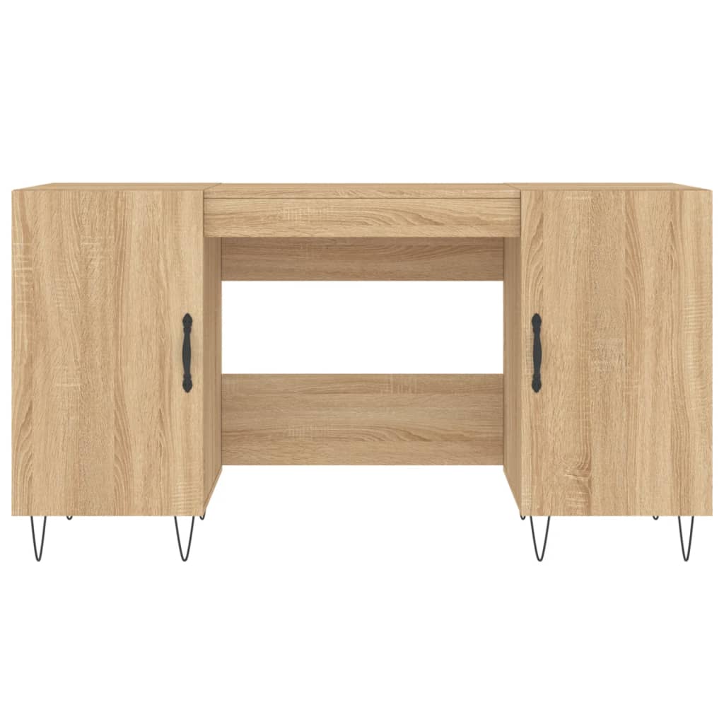 vidaXL Desk Sonoma Oak 140x50x75 cm Engineered Wood