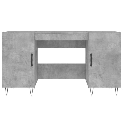 vidaXL Desk Concrete Grey 140x50x75 cm Engineered Wood