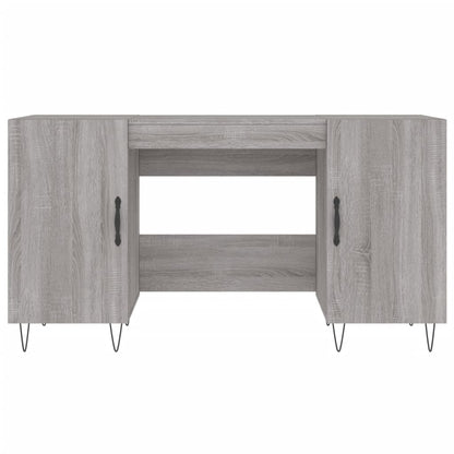 vidaXL Desk Grey Sonoma 140x50x75 cm Engineered Wood