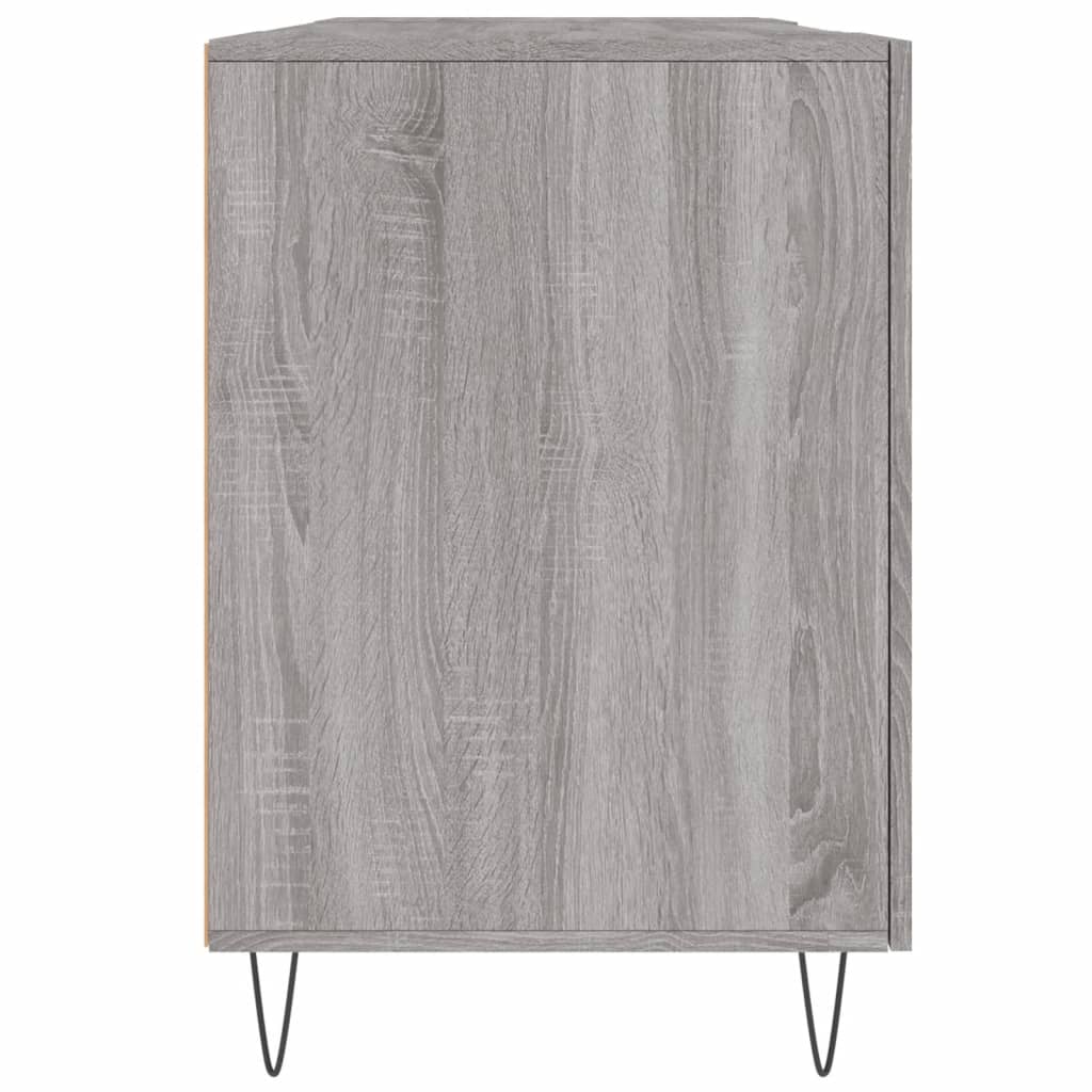 vidaXL Desk Grey Sonoma 140x50x75 cm Engineered Wood