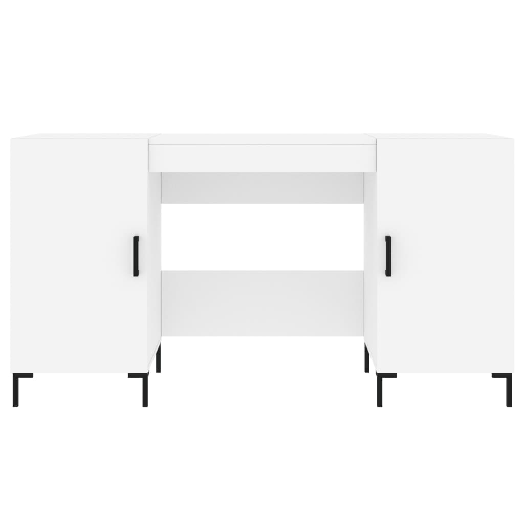 vidaXL Desk White 140x50x75 cm Engineered Wood