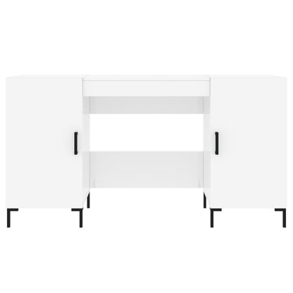 vidaXL Desk High Gloss White 140x50x75 cm Engineered Wood