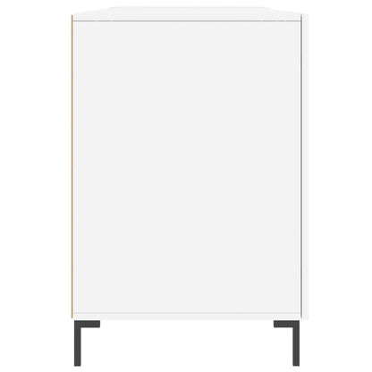 vidaXL Desk High Gloss White 140x50x75 cm Engineered Wood