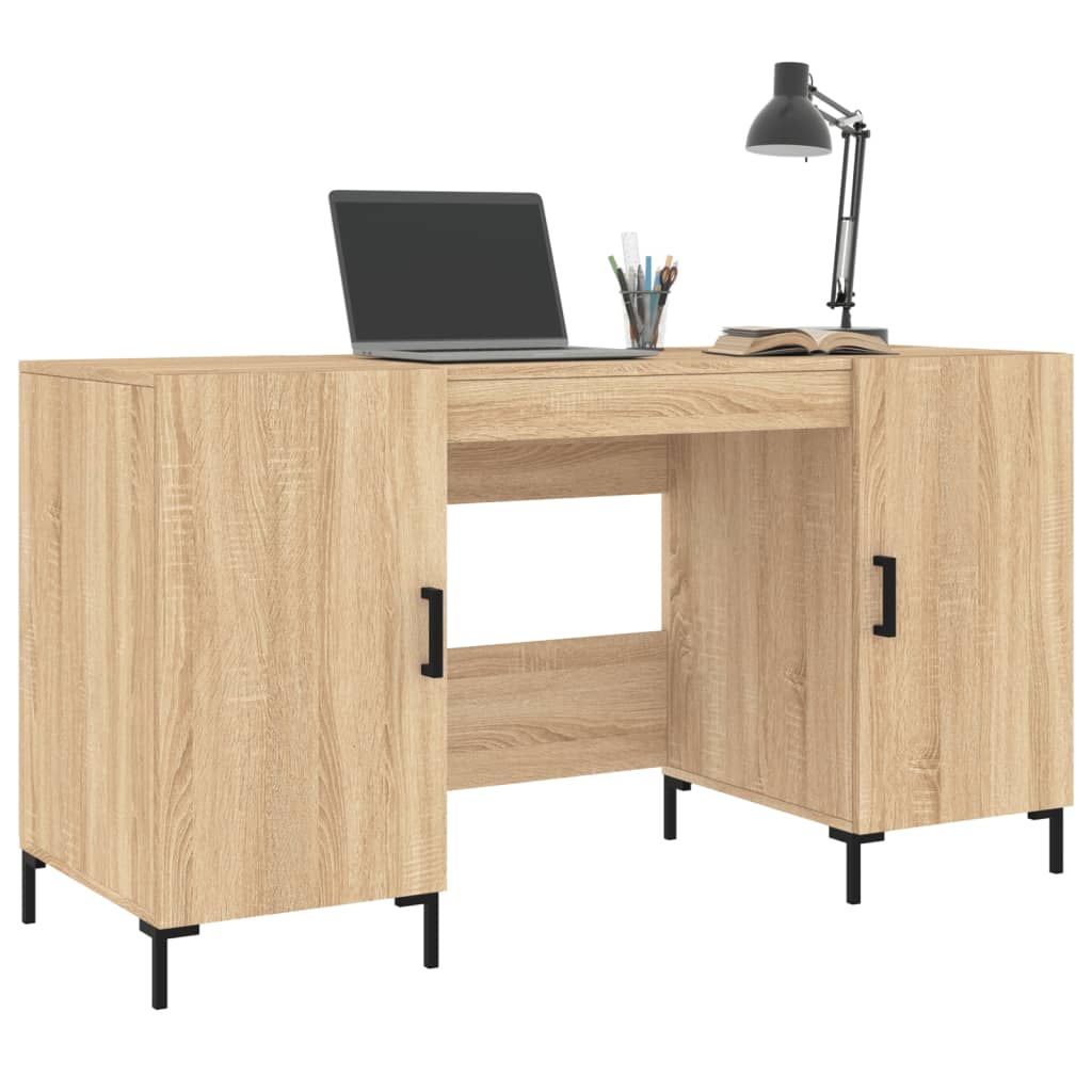 vidaXL Desk Sonoma Oak 140x50x75 cm Engineered Wood