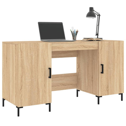 vidaXL Desk Sonoma Oak 140x50x75 cm Engineered Wood