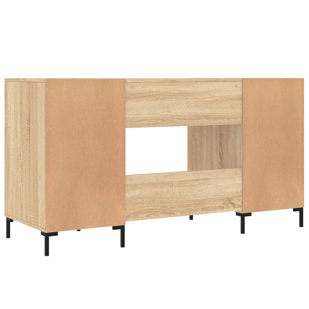 vidaXL Desk Sonoma Oak 140x50x75 cm Engineered Wood