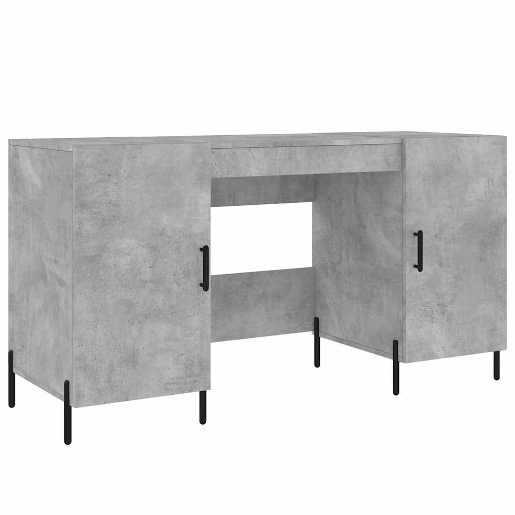 vidaXL Desk Concrete Grey 140x50x75 cm Engineered Wood