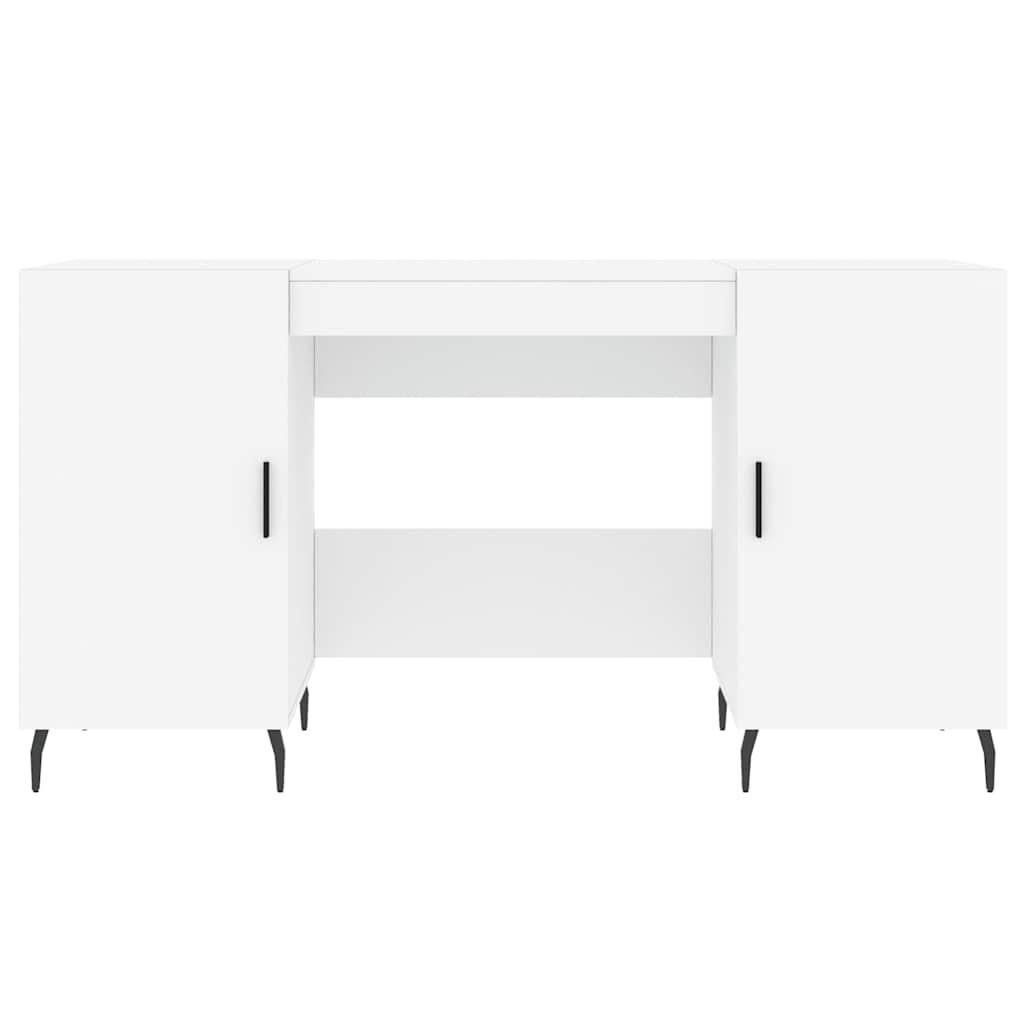 vidaXL Desk White 140x50x75 cm Engineered Wood