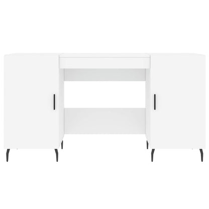 vidaXL Desk White 140x50x75 cm Engineered Wood