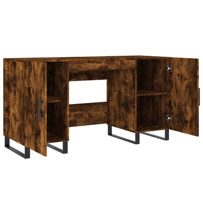 vidaXL Desk Smoked Oak 140x50x75 cm Engineered Wood