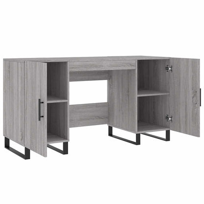 vidaXL Desk Grey Sonoma 140x50x75 cm Engineered Wood