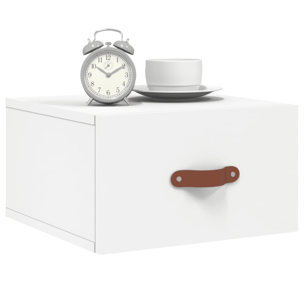 vidaXL Wall-mounted Bedside Cabinet White 35x35x20 cm
