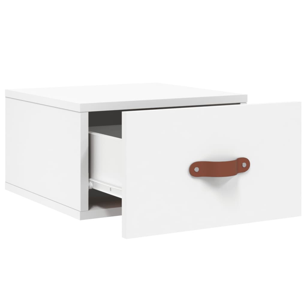 vidaXL Wall-mounted Bedside Cabinet White 35x35x20 cm