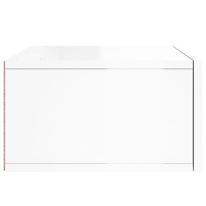vidaXL Wall-mounted Bedside Cabinets 2 pcs High Gloss White 35x35x20 cm