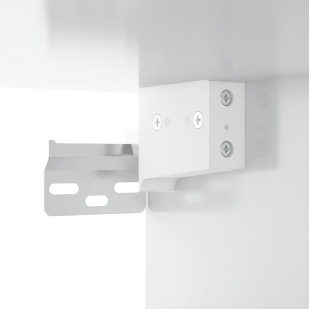 vidaXL Wall-mounted Bedside Cabinets 2 pcs High Gloss White 35x35x20 cm
