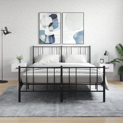 vidaXL Wall-mounted Bedside Cabinets 2 pcs High Gloss White 35x35x20 cm