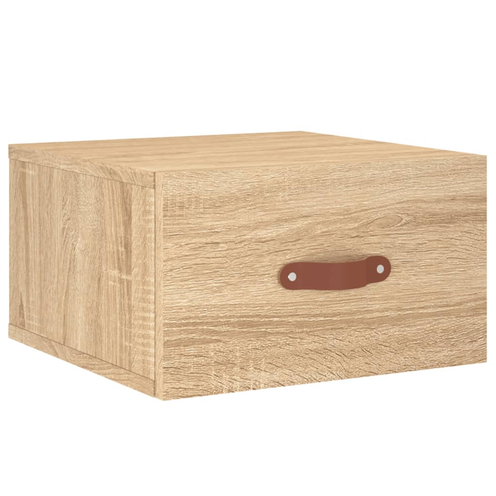 vidaXL Wall-mounted Bedside Cabinet Sonoma Oak 35x35x20 cm