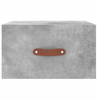vidaXL Wall-mounted Bedside Cabinet Concrete Grey 35x35x20 cm