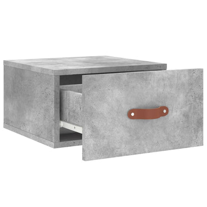 vidaXL Wall-mounted Bedside Cabinet Concrete Grey 35x35x20 cm