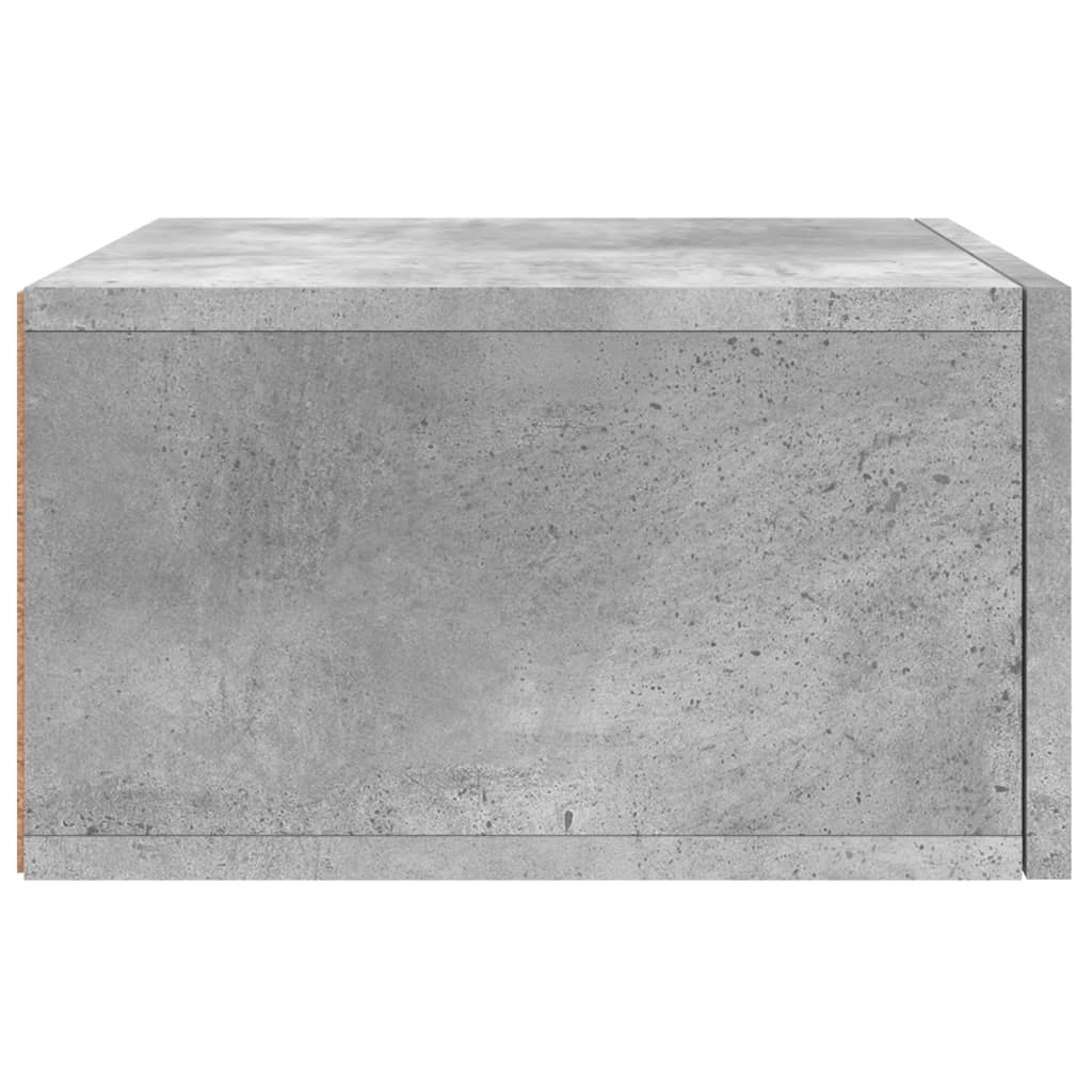 vidaXL Wall-mounted Bedside Cabinet Concrete Grey 35x35x20 cm