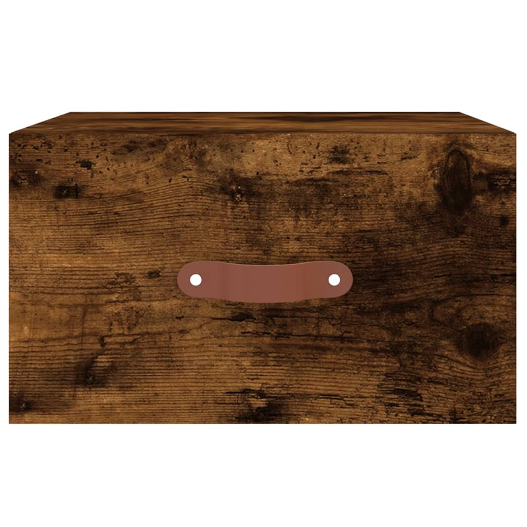 vidaXL Wall-mounted Bedside Cabinet Smoked Oak 35x35x20 cm