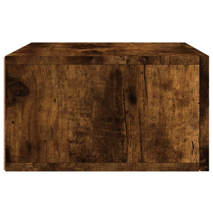 vidaXL Wall-mounted Bedside Cabinet Smoked Oak 35x35x20 cm