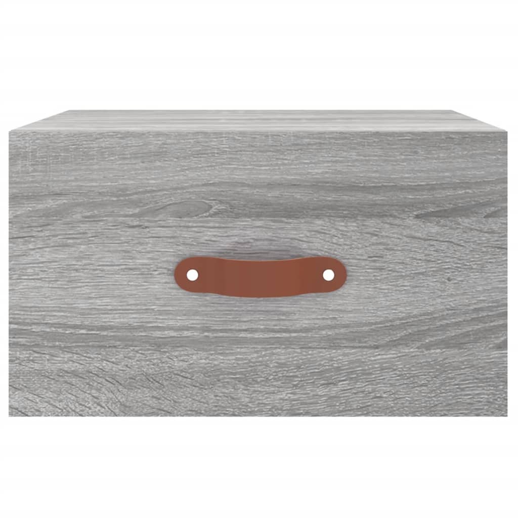 vidaXL Wall-mounted Bedside Cabinet Grey Sonoma 35x35x20 cm