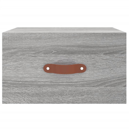 vidaXL Wall-mounted Bedside Cabinet Grey Sonoma 35x35x20 cm