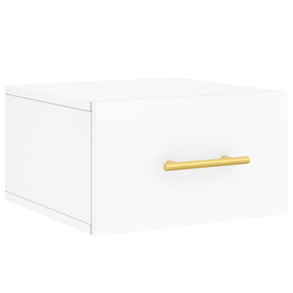 vidaXL Wall-mounted Bedside Cabinet | Set of 2 | White | Engineered wood
