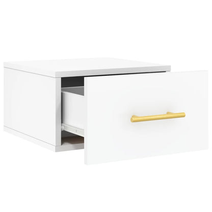 vidaXL Wall-mounted Bedside Cabinet | Set of 2 | White | Engineered wood