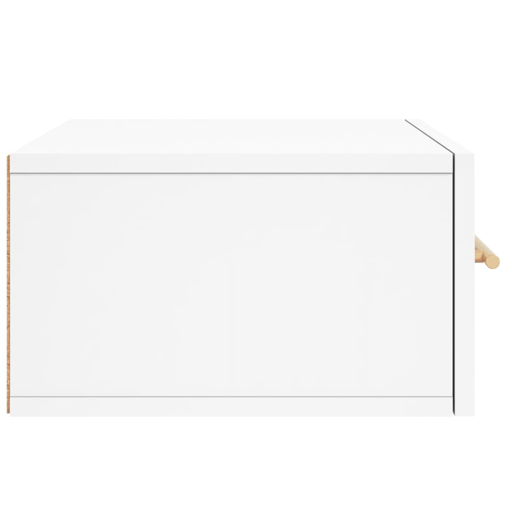 vidaXL Wall-mounted Bedside Cabinet | Set of 2 | White | Engineered wood