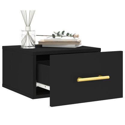 vidaXL Wall-mounted Bedside Cabinet Black 35x35x20 cm