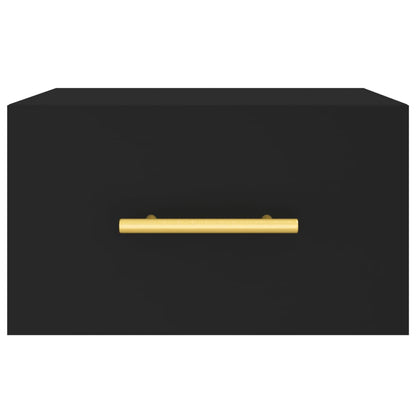 vidaXL Wall-mounted Bedside Cabinet Black 35x35x20 cm