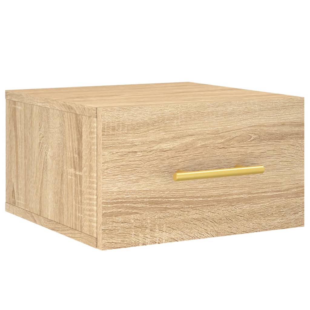 vidaXL Wall-mounted Bedside Cabinet Sonoma Oak 35x35x20 cm