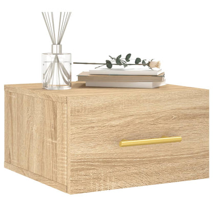 vidaXL Wall-mounted Bedside Cabinet Sonoma Oak 35x35x20 cm
