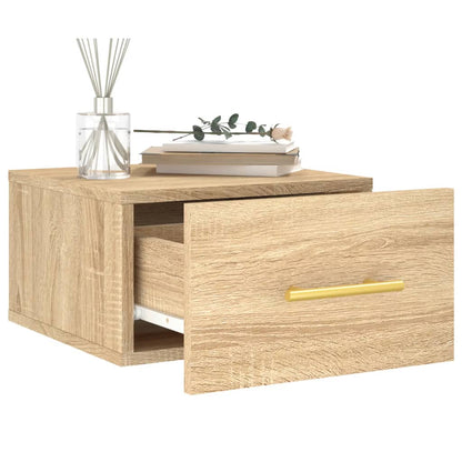 vidaXL Wall-mounted Bedside Cabinet Sonoma Oak 35x35x20 cm