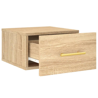 vidaXL Wall-mounted Bedside Cabinet Sonoma Oak 35x35x20 cm