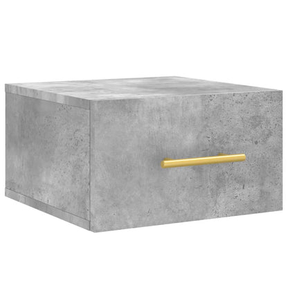 vidaXL Wall-mounted Bedside Cabinet | Set of 2 | Concrete grey | Engineered wood