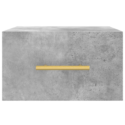 vidaXL Wall-mounted Bedside Cabinet | Set of 2 | Concrete grey | Engineered wood