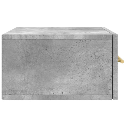 vidaXL Wall-mounted Bedside Cabinet | Set of 2 | Concrete grey | Engineered wood