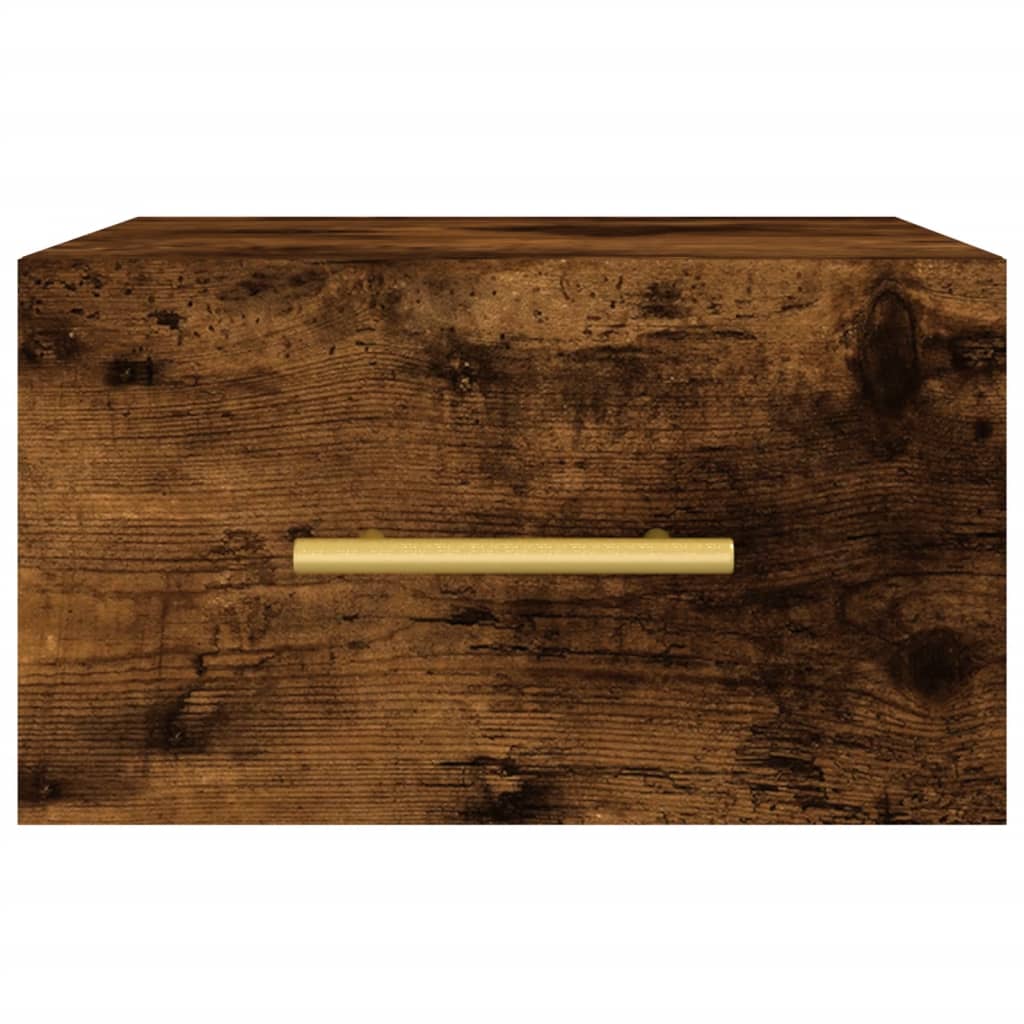 vidaXL Wall-mounted Bedside Cabinet Smoked Oak 35x35x20 cm