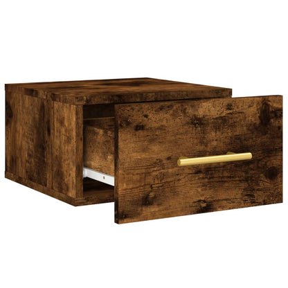 vidaXL Wall-mounted Bedside Cabinet Smoked Oak 35x35x20 cm