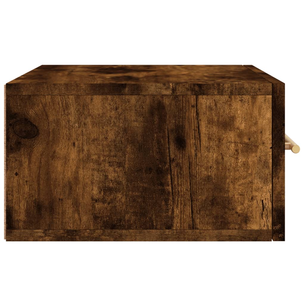 vidaXL Wall-mounted Bedside Cabinet Smoked Oak 35x35x20 cm