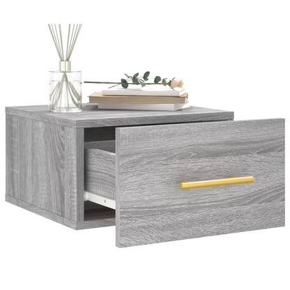 vidaXL Wall-mounted Bedside Cabinet Grey Sonoma 35x35x20 cm