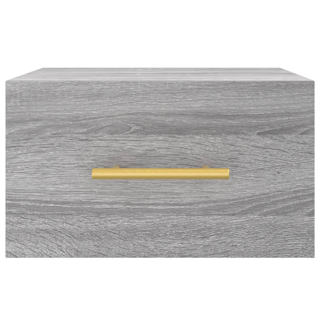 vidaXL Wall-mounted Bedside Cabinet Grey Sonoma 35x35x20 cm