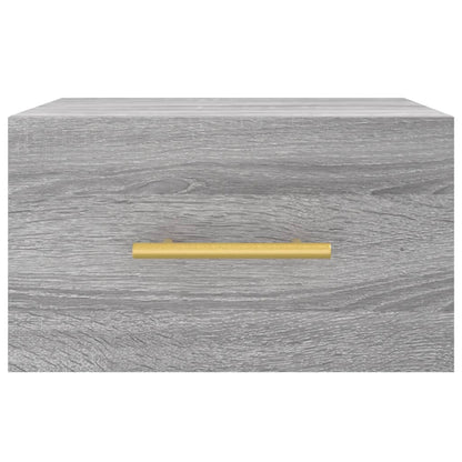 vidaXL Wall-mounted Bedside Cabinet Grey Sonoma 35x35x20 cm