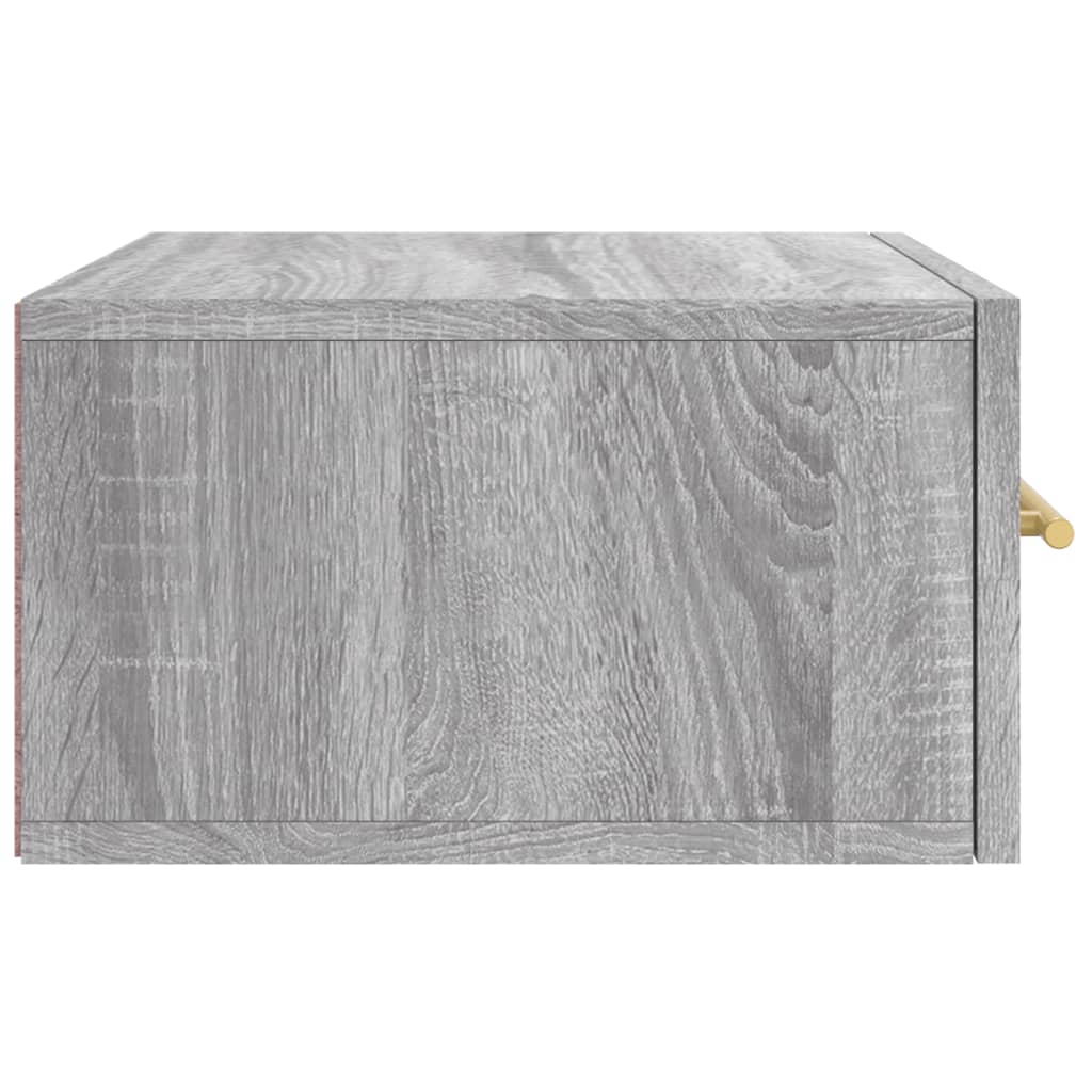 vidaXL Wall-mounted Bedside Cabinet Grey Sonoma 35x35x20 cm