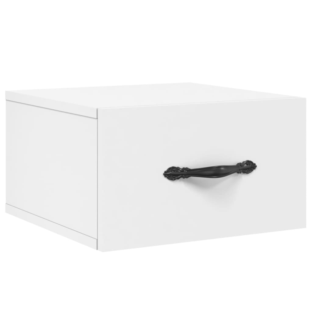 vidaXL Wall-mounted Bedside Cabinet White 35x35x20 cm