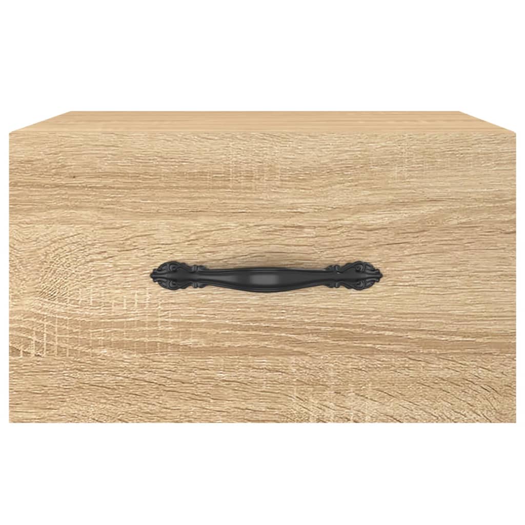 vidaXL Wall-mounted Bedside Cabinet Sonoma Oak 35x35x20 cm
