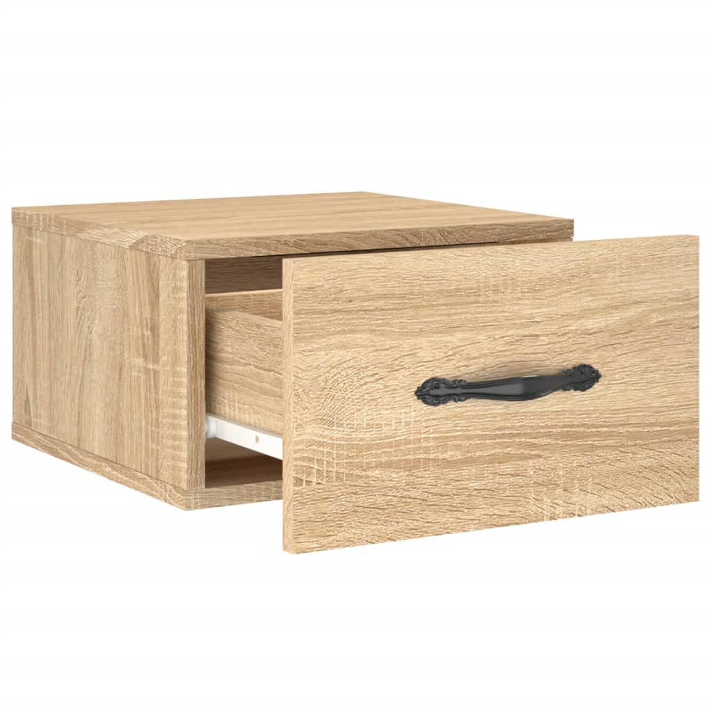 vidaXL Wall-mounted Bedside Cabinet Sonoma Oak 35x35x20 cm
